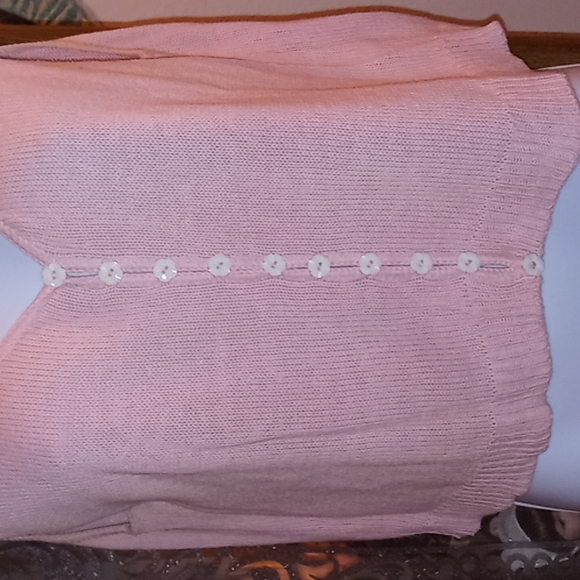 Vintage 80's,Very Sexy,Pretty Pink,Knit,Crop Top with Floral Button Detail💕 - Picture 2 of 12